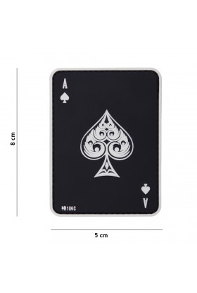 Patch 3D PVC ace of spades noir