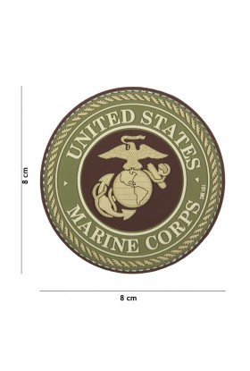 Patch 3D PVC United States Marine Corps marron