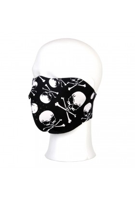 Biker mask 1/2 face crânes et os