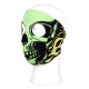 Biker mask complet crâne et flammes vertes