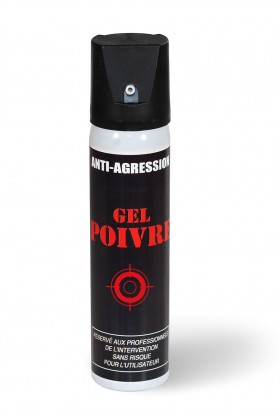 Aérosol lacrymogène anti-agression ininflammable gel poivre 75 ml