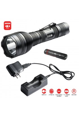 Lampe torche rechargeable T.O.E. Tactical Light high - 620 Lumens